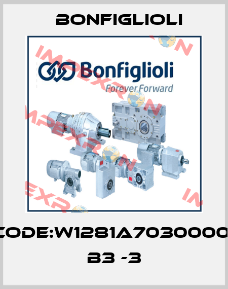 CODE:W1281A70300001 B3 -3 Bonfiglioli