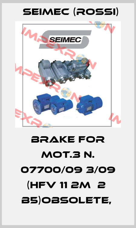 brake for Mot.3 N. 07700/09 3/09 (HFV 11 2M  2  B5)obsolete,  Seimec (Rossi)