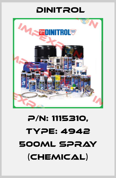 P/N: 1115310, Type: 4942 500ml Spray (chemical) Dinitrol
