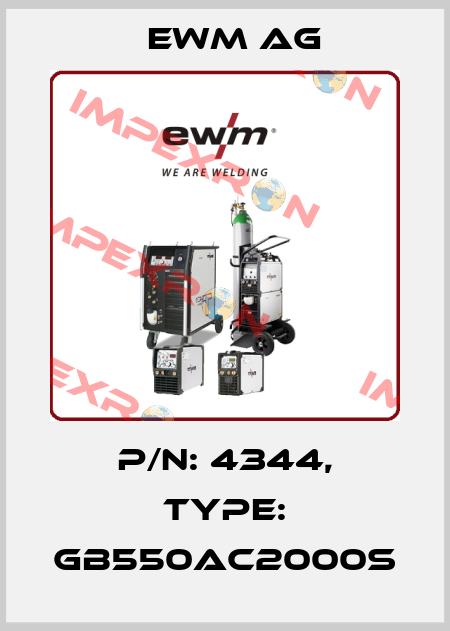 P/N: 4344, Type: GB550AC2000S EWM AG