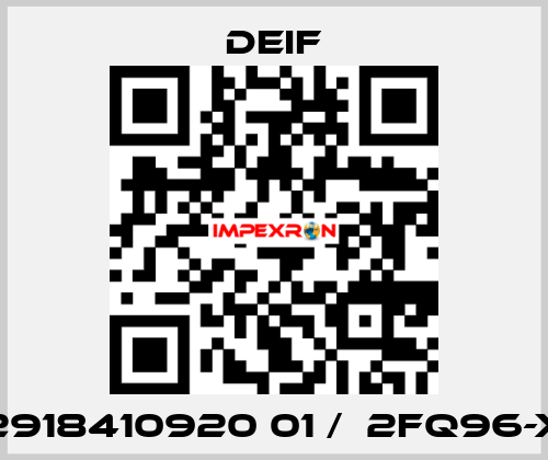 2918410920 01 /  2FQ96-x Deif