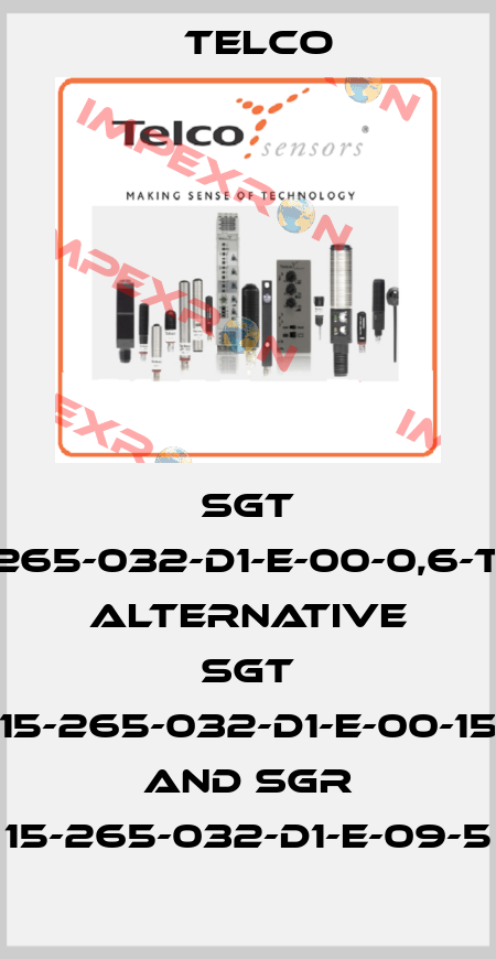 SGT 15-265-032-D1-E-00-0,6-T4/1 alternative SGT 15-265-032-D1-E-00-15 and SGR 15-265-032-D1-E-09-5 Telco