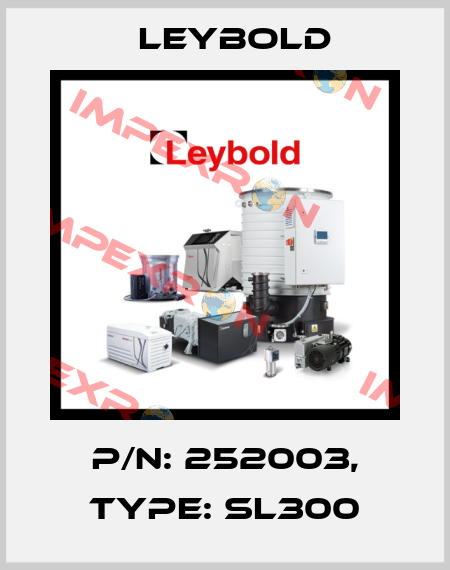 P/N: 252003, Type: SL300 Leybold