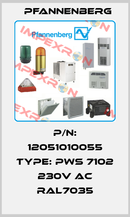 P/N: 12051010055 Type: PWS 7102 230V AC RAL7035 Pfannenberg