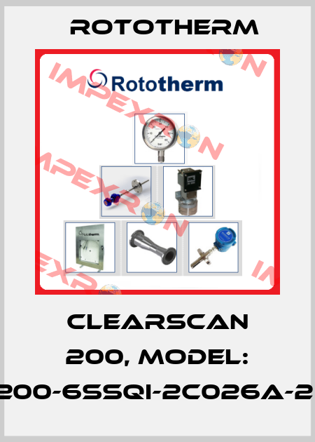Clearscan 200, Model: CSPP200-6SSQI-2C026A-2C176A Rototherm