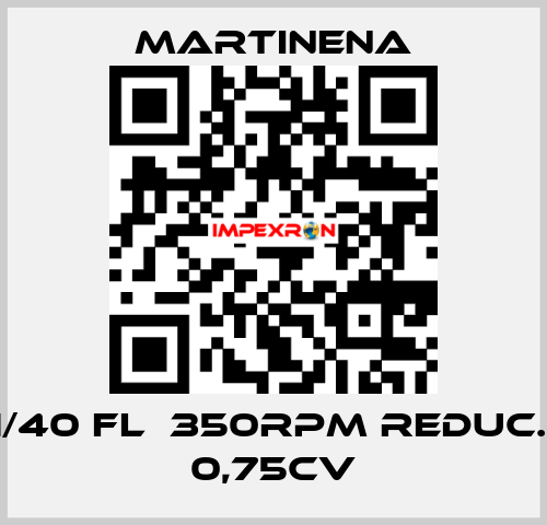 RF1/40 FL  350RPM REDUC. 1/4 0,75CV Martinena