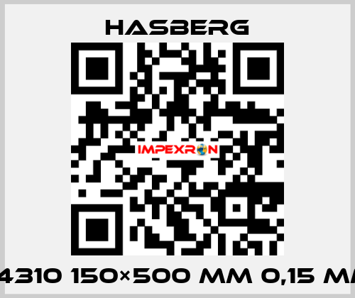 1.4310 150×500 mm 0,15 mm Hasberg