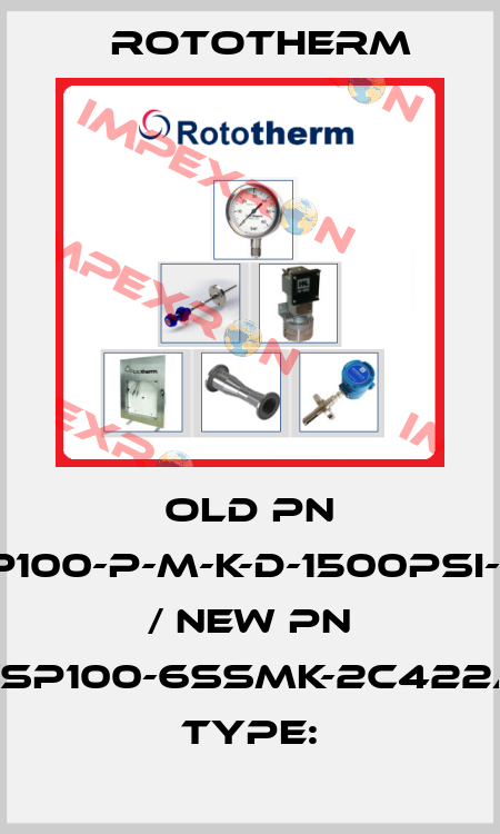 old PN CSP100-P-M-K-D-1500PSI-2-A / new PN CSP100-6SSMK-2C422A Type: Rototherm