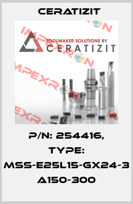 P/N: 254416, Type: MSS-E25L15-GX24-3 A150-300 Ceratizit