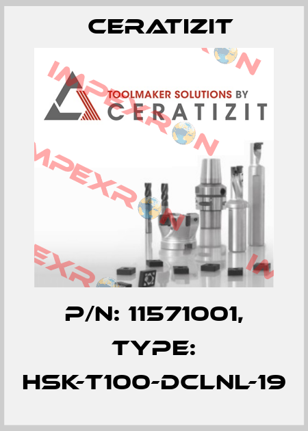 P/N: 11571001, Type: HSK-T100-DCLNL-19 Ceratizit