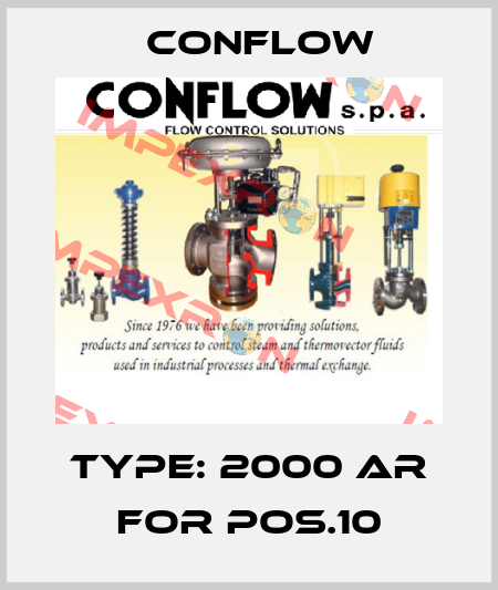Type: 2000 AR for pos.10 CONFLOW