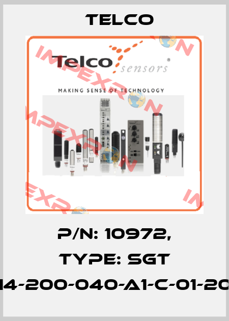 p/n: 10972, Type: SGT 14-200-040-A1-C-01-20 Telco