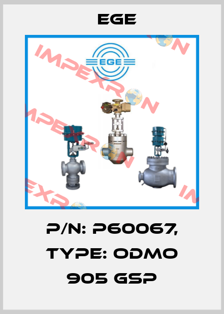 p/n: P60067, Type: ODMO 905 GSP Ege