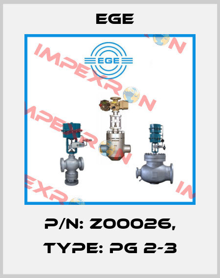 p/n: Z00026, Type: PG 2-3 Ege