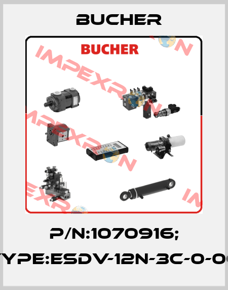 P/N:1070916; Type:ESDV-12N-3C-0-00 Bucher