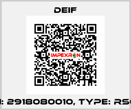 P/N: 2918080010, Type: RSQ-3 Deif