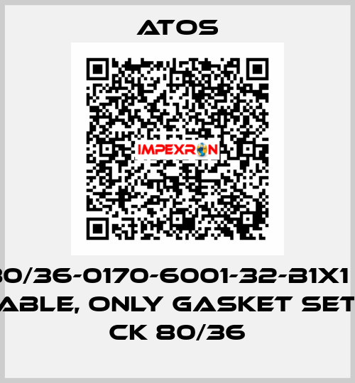 CK-80/36-0170-6001-32-B1X1 not available, only gasket set SP G1 CK 80/36 Atos