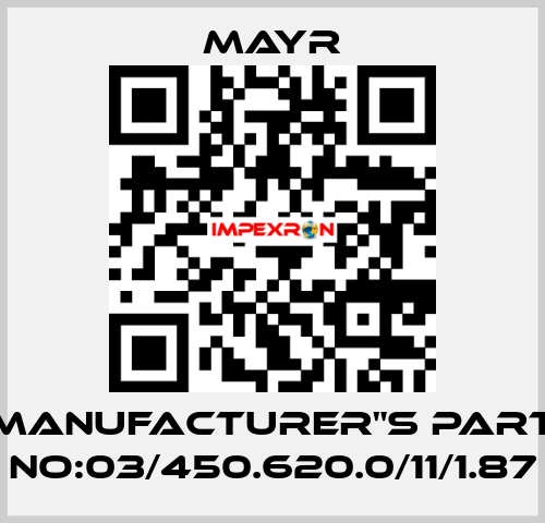 Manufacturer"s Part No:03/450.620.0/11/1.87 Mayr