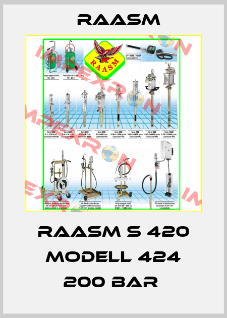 RAASM S 420 MODELL 424 200 BAR  Raasm