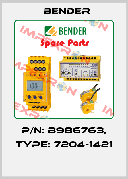 p/n: B986763, Type: 7204-1421  Bender