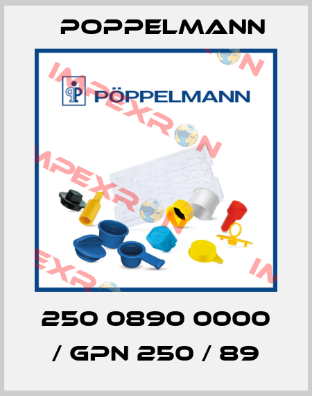 250 0890 0000 / GPN 250 / 89 Poppelmann