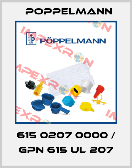 615 0207 0000 / GPN 615 UL 207 Poppelmann