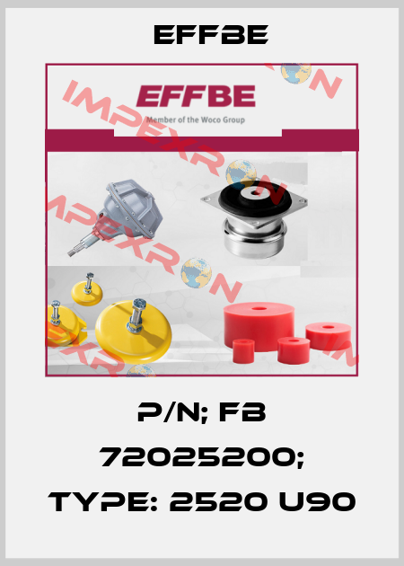 p/n; FB 72025200; Type: 2520 U90 Effbe