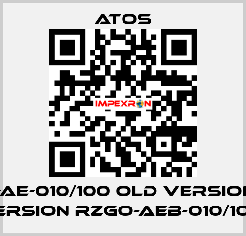 RZGO-AE-010/100 old version, new version RZGO-AEB-010/100  Atos
