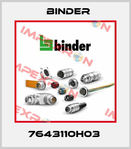 7643110H03  Binder