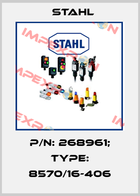 p/n: 268961; Type: 8570/16-406 Stahl