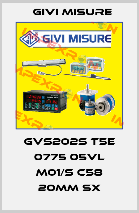 GVS202S T5E 0775 05VL M01/S C58 20mm sx Givi Misure