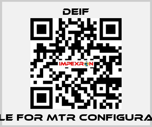 Cable for MTR configuration Deif