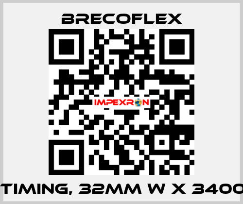 BELT, TIMING, 32MM W X 3400MM L Brecoflex