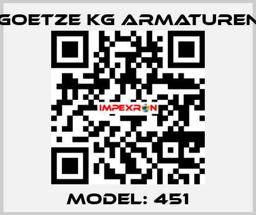 Model: 451 Goetze KG Armaturen