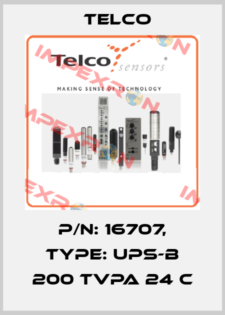 P/N: 16707, Type: UPS-B 200 TVPA 24 C Telco