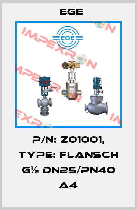 p/n: Z01001, Type: Flansch G½ DN25/PN40 A4 Ege
