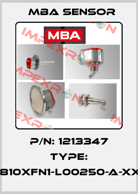 P/N: 1213347 Type: MBA810XFN1-L00250-A-XXXXX MBA SENSOR