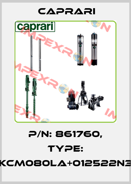 P/N: 861760, Type: KCM080LA+012522N3 CAPRARI 