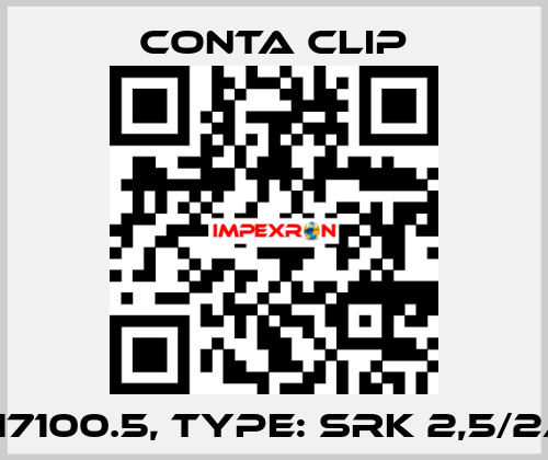 P/N: 17100.5, Type: SRK 2,5/2A BU Conta Clip