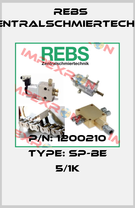 P/N: 1200210 Type: SP-BE 5/1K Rebs Zentralschmiertechnik