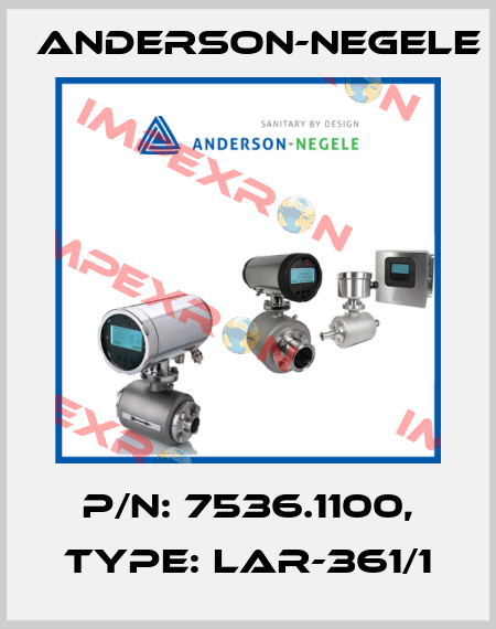 P/N: 7536.1100, Type: LAR-361/1 Anderson-Negele