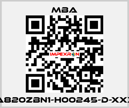 MBA820ZBN1-H00245-D-XXXXX MBA