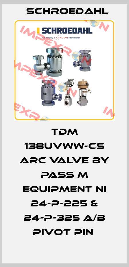 TDM 138UVWW-CS ARC VALVE BY PASS M EQUIPMENT NI 24-P-225 & 24-P-325 A/B PIVOT PIN  Schroedahl