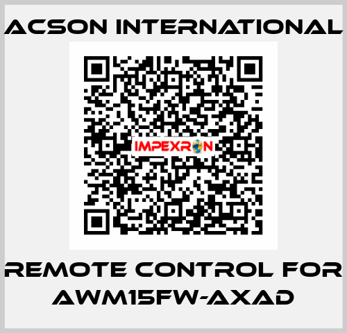 remote control for AWM15FW-AXAD Acson International