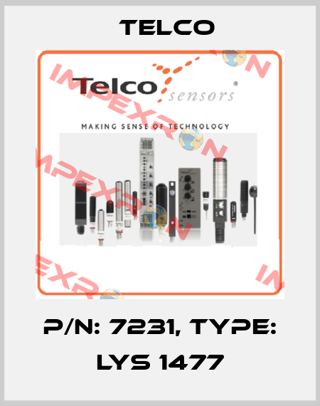 p/n: 7231, Type: LYS 1477 Telco