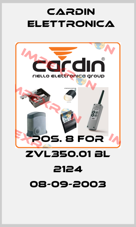 Pos. 8 for ZVL350.01 BL 2124 08-09-2003 Cardin Elettronica