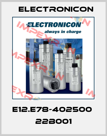 E12.E78-402500  22B001 Electronicon