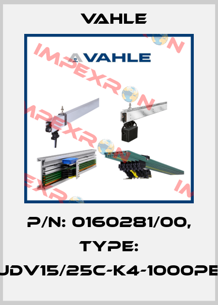 P/n: 0160281/00, Type: DT-UDV15/25C-K4-1000PE-CB Vahle