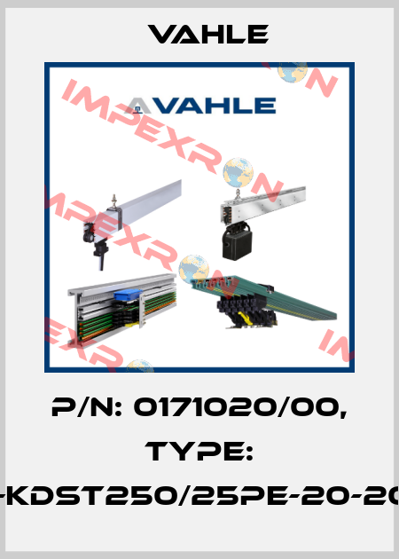 P/n: 0171020/00, Type: SA-KDST250/25PE-20-2000 Vahle