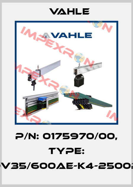 P/n: 0175970/00, Type: DT-UDV35/600AE-K4-2500PH-DB Vahle